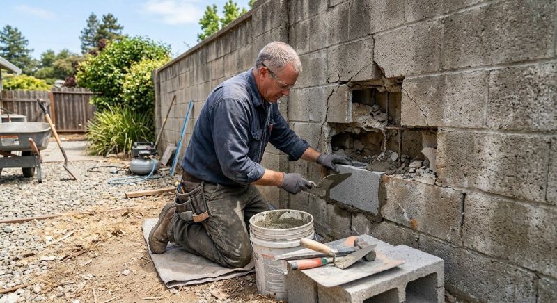 Block Wall Repair in Heard County, GA