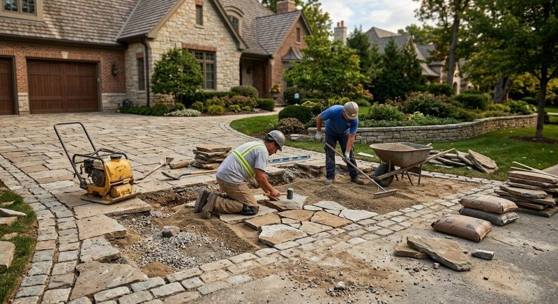 Brick Driveway Repair in Newnan, GA