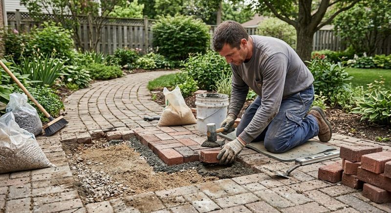 Brick Pathway Repair in Newnan, GA