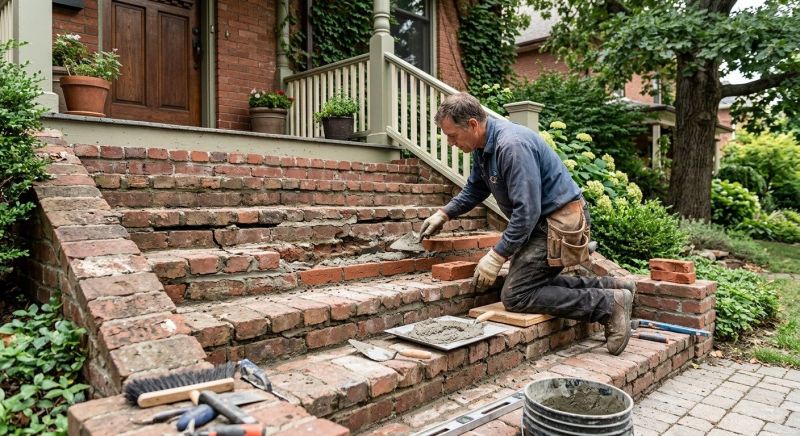 Brick Stairs Repair in Newnan, GA