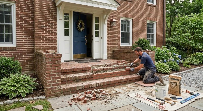 Brick Stoop Repair in Newnan, GA