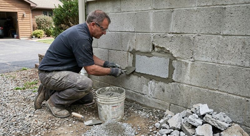 Cinder Block Wall Repair in Brooks, GA