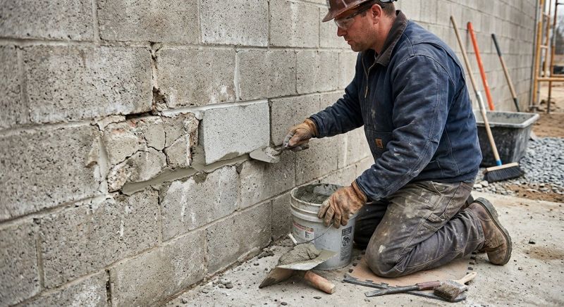Concrete Block Repair in Fayette County, GA