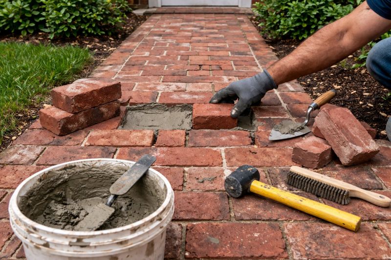 Entryway Brick Repair in Newnan, GA