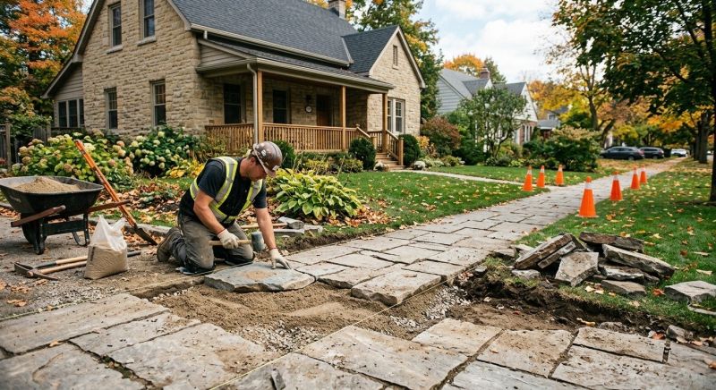 Stone Walkway Repair in Newnan, GA