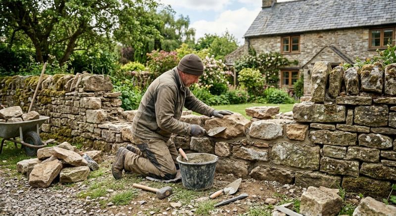 Stone Wall Repair in Douglas County, GA