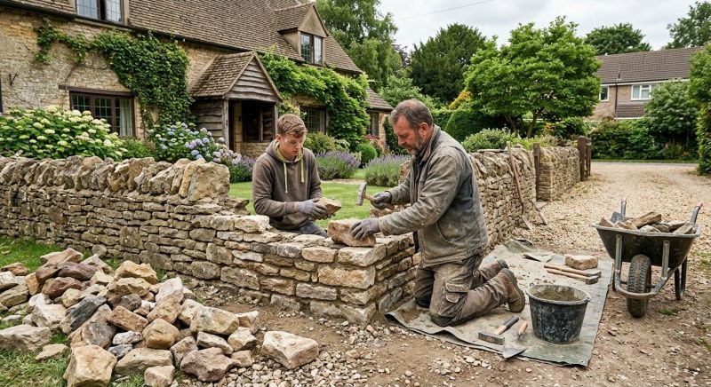 Stone Wall Repair in Senoia, GA